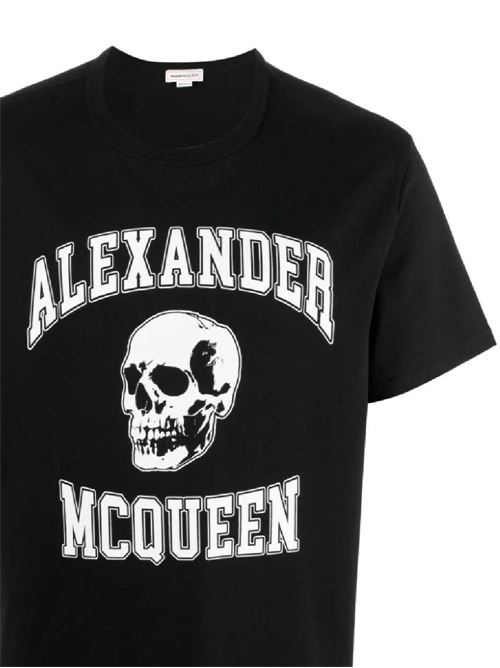 Black men's t-shirt. Alexander McQueen | 759442QTAAW0520